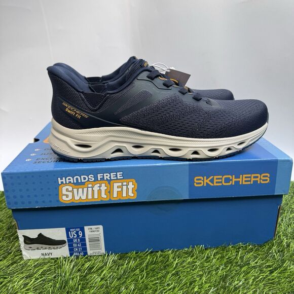 Skechers Swift Fit Hands Free Sneakers Men’s 9 Navy Memory Foam Shoes New main image 5